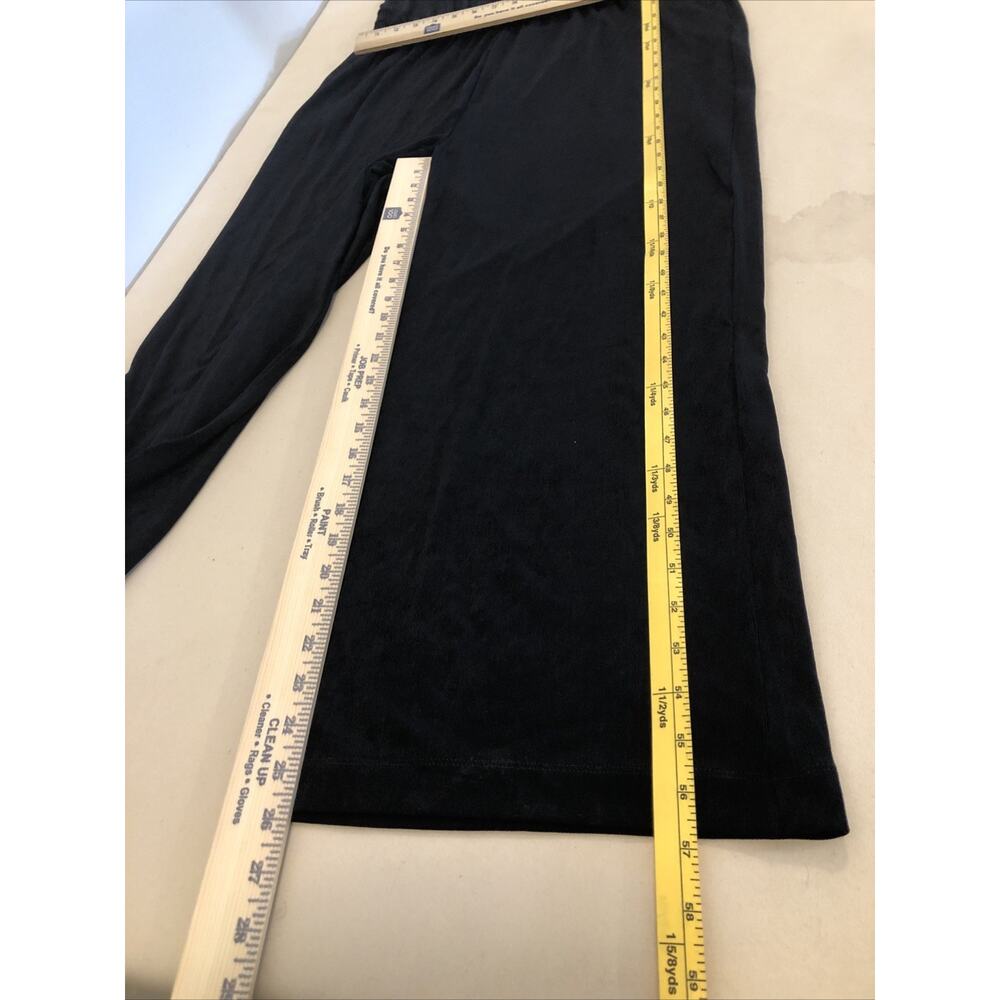 Chico’s Travelers 2P Black Sleeveless Wide Leg Jumpsuit Drape Neck‎ Rhinestone - Picture 11 of 12